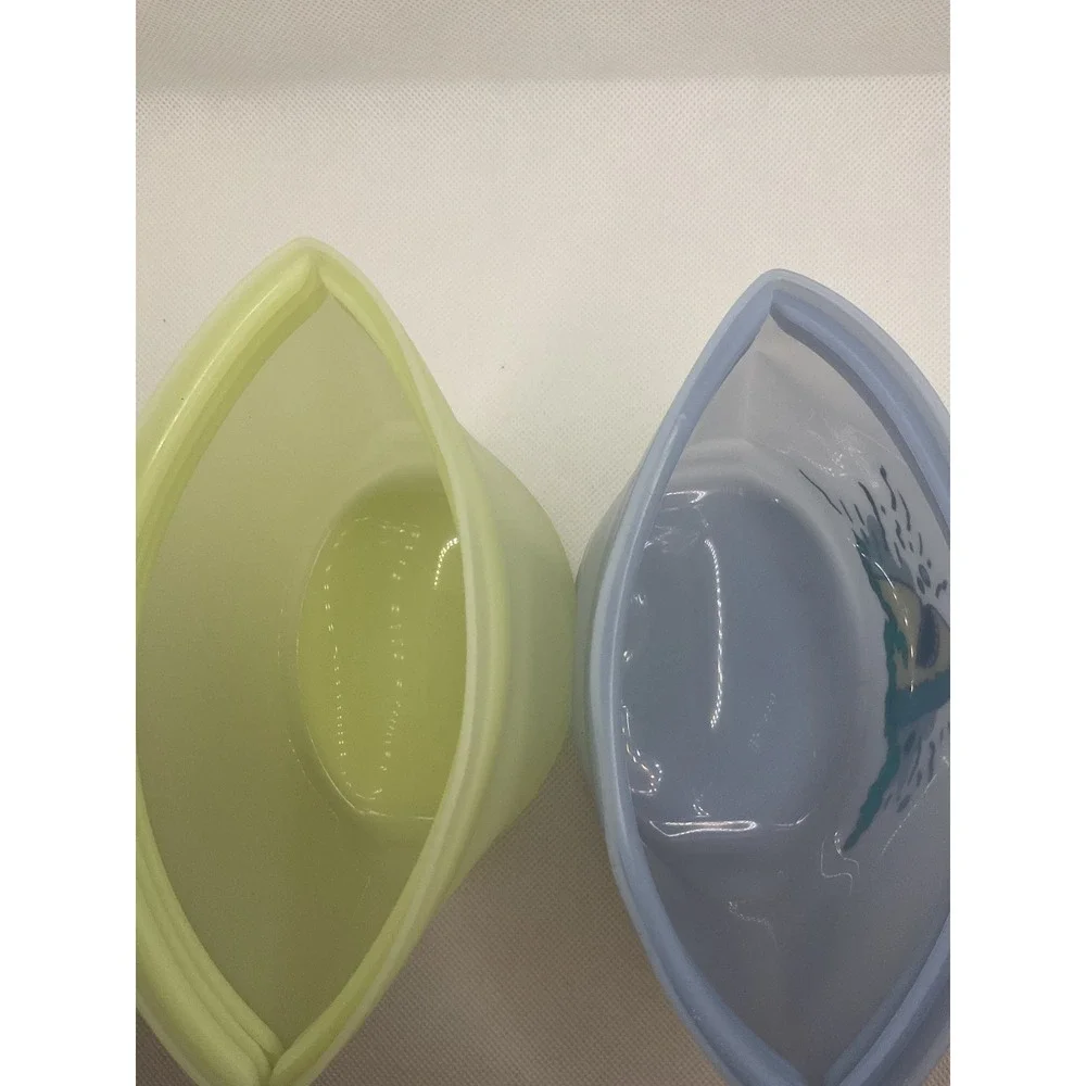 NWT Cat & Jack Reusable Silicone Snack Bags 2 Count Shark BlueGreen BPA Free NEW